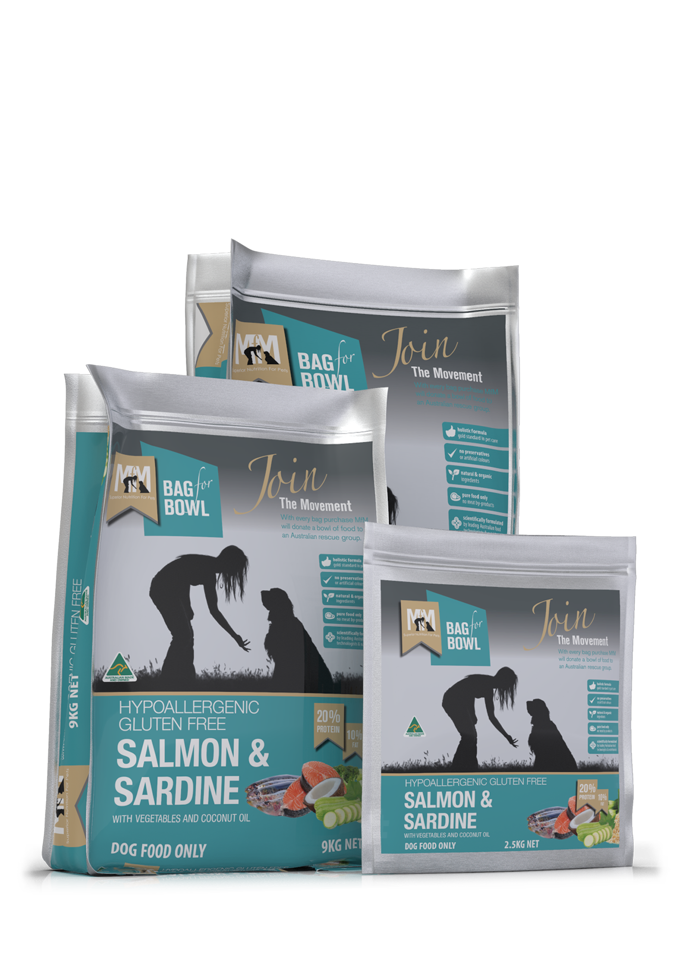 Gluten Free Salmon & Sardine dry dog food MfM Australia